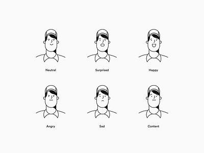 Character Expressions avatar character character design character expression concept design dribbble dribbble best shot flat illustration illustration line art line illustration line illustrations minimal minimal illustration stroke illustration