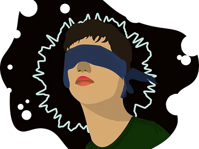 Blind Face Character art blind characterdesign design flat illustration graphic design illustration vector