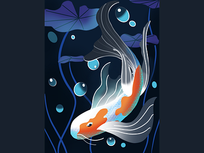 The Fish adobe xd branding design digital art digital illustration illustration illustrator procreate app sketchapp ui ux website design