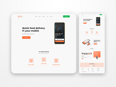 Delivery app design app designer delivery delivery app delivery service dribbble drone georgia interface menu orange order scooter service tbilisi ui ux design web deisgn web design website you