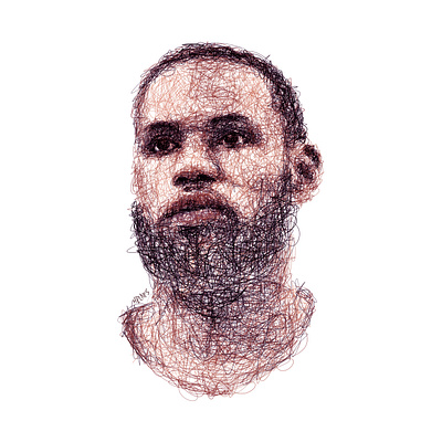 Lebron James championship digital painting illustration lakers lebron lebronjames nba portrait portrait art portrait illustration portrait painting scribble scribble art