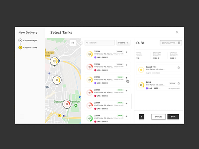 Design evolution of delivery creation/editing flows considering dashboad design figma ui ux web website