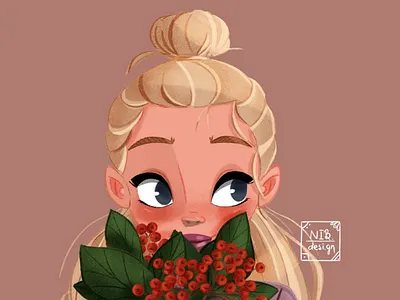Cute and curious autumn characters cartoon cartoon character cartoon girl illustration
