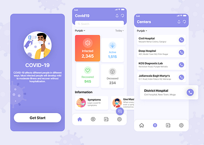 COVID 19 adobexd app artist cases centers clean cleandesign concept conceptdesign contact covid19 design health healthcare hospital nearby notification ui ux uxdesign