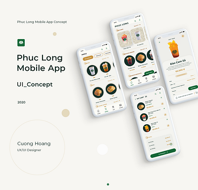 Phuc Long Mobile App Concept minimalism ux ui design