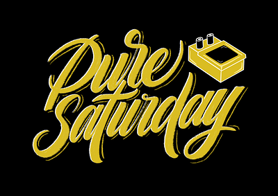 Pure Saturday branding clean design handlettering lettering logo logo design typography