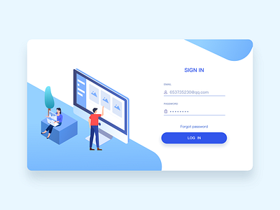 sign in design ui web