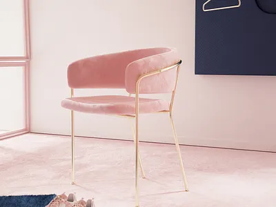 Ana's chair 3d balenciaga c4d chair cinema4d design interior design pink shoes velvet