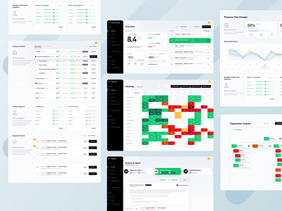 Employee Engagement App app chart chart design desktop emoloyee engagement heatmap mobile org chart statistics stats ui