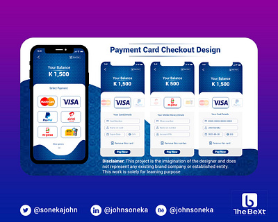 PAYMENT CARD CHECKOUT DESIGN airtel bank finance finance app financial app mobile mobile app mobile app design mobile ui mtn payment payment app payments paypal ui ui ux ui design uidesign uiux visa