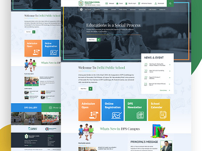 School and education website design branding homepage icon landing logo page typography website