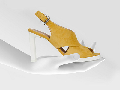 Geox concept collage /2 collage hand promo shoes special project statue white