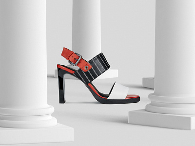 Geox concept collage /1 collage column museum promo shoes special project