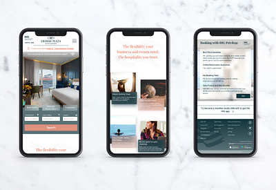 Crowne Plaza Mobile Re-design app branding design minimal typography ui ux website
