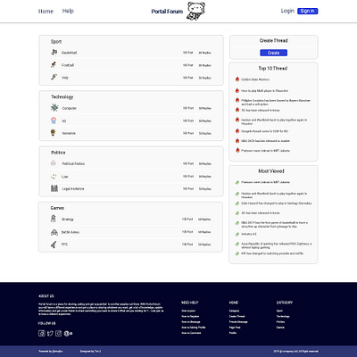 Portal forum - Web forums ui ux