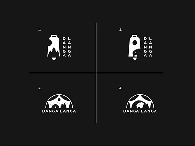 Danga Langa brand branding camping concept design graphic graphic design logo nature tent vector wood