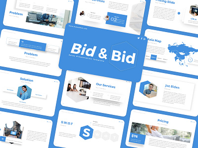 Bid&bid - Sales PowerPoint Template design graphic design powerpoint presentation powerpoint template presentation design presentation template sales