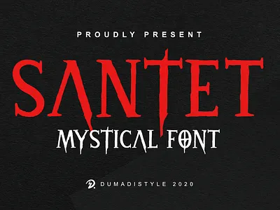 Santet animation app bold branding design font handmade logo newfont typography web