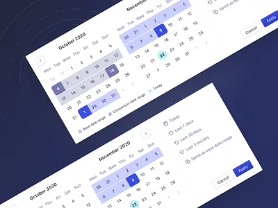 Double Date Picker algolia analytics dashboard date picker date range datepicker forms product design productdesign timeline ui