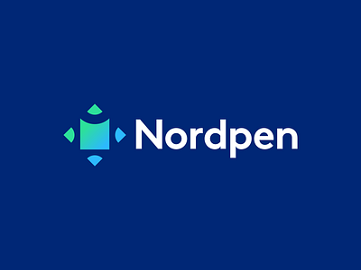 Nordpen Logo Design brand branding identity business cards stationery clever smart creative compass north nord design geometry geometric graphic design designer icon icons symbol logo modern vibrant digital navigation map maps pen pencil arrow tech fintech technology