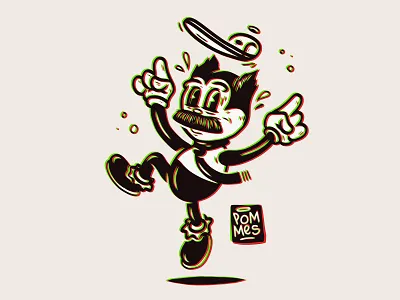 Yippe-di-yap cartoon cartoon character cartoon illustration character character design classic classic cartoon design graphic iampommes illustration pommes retro rubberhose vintage