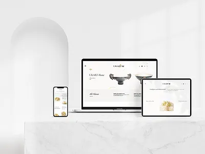 Urart Jewelery Web & Mobile Design art direction branding creative design layout minimal typography ui ux web web design webdesign website website design
