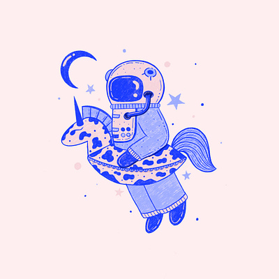 Deep Space illustration ipadpro procreate space