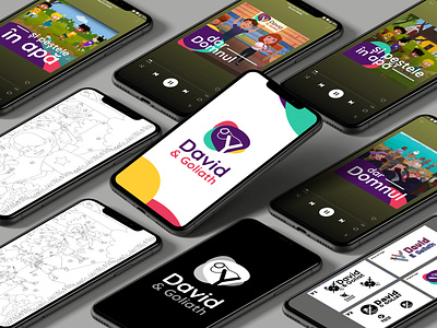 Kids Songs Channel - visual identity david david si goliat goliat goliath green image kids kids app kids book kids illustration kids ui magenta organic purpule red redesign sling ui yellow youtube