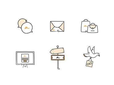 Spot Illustrations bag bird chat email illustration illustrations popup set sign sleeknote spot spot illustration ui