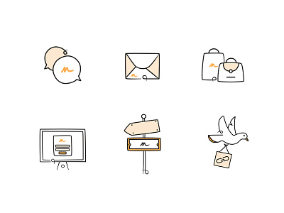 Spot Illustrations bag bird chat email illustration illustrations popup set sign sleeknote spot spot illustration ui