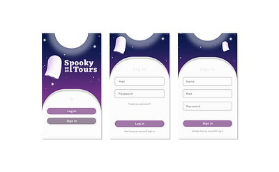 Spooky Tours DailyUI #001 app dailyui design illustration ui