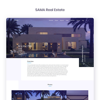 Sama Real Estate clean design design home page interface product design simple design ui ui design uiux user experience web website website design