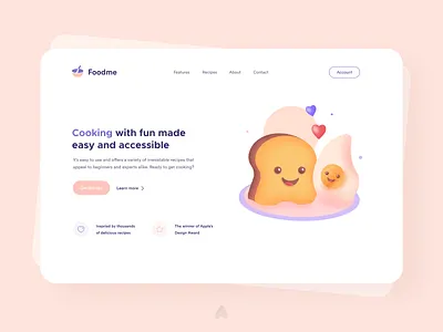 Recipe Website app app design application clean ecommerce interaction design interface design ios iphone minimal mobile orange recipe website screen ui uidesign user experience user interface ux uxdesign