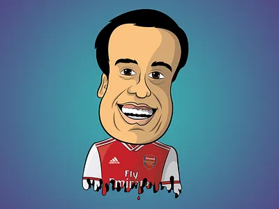 Caricature arsenal caricature cart cartoon face illustration portrait