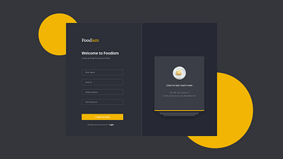 Foodism Sign Up Page adobe xd behance dailyui design design thinking designs digital art dribbblers graphic design ixd layout design typography ui ui concept ui trends uiux user experience user flow web app website design