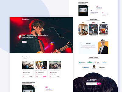 Event Landing Page clean conference evant homepage landing page minimal programme ticket booking ui ux design website website design