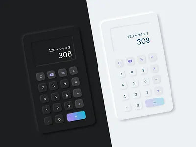 Daily UI 004 - Calculator calculator ui dailyui 004 design neumorphism ui