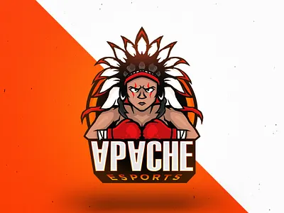 Apache MascotLogo branding design esports gaming identity illustration logo logotype mascot sport sports