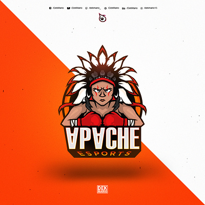 Apache MascotLogo branding design esports gaming identity illustration logo logotype mascot sport sports