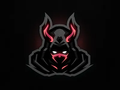 Demon mascot logo angel angry art black branding demon design devil e sports god hood illustration logo magic mascot mascot logo red vector