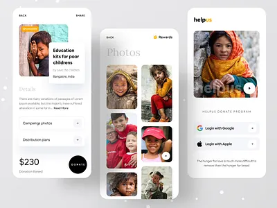 Helpus - Donate Program for the Disadvantaged childrens app app design application brand brand design brand identity branding branding design donate donating donation dribbble dribbble best shot dribbbleweeklywarmup ios app ios app design ios app development ios application ofspace ofspace agency