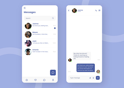 Direct Messaging app dailyui dailyuichallenge design direct messaging message messaging profile ui ux