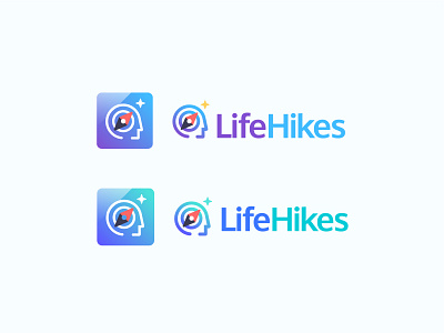 LifeHikes app application branding goals guidance icon journey logo navigation north star progression