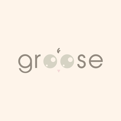 groose branding design flat graphic design illustrator logo minimal typography vector