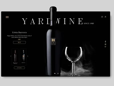 Yardwine - Website concept bottle branding dark theme design luxury minimal typography ui ux web website wine