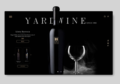 Yardwine - Website concept bottle branding dark theme design luxury minimal typography ui ux web website wine