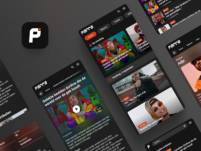 Parra - Biggest hiphop platform of the Benelux blog dark dark app dark theme dark ui design design system digital logo platform social platform ui design user experience userinterface ux web website