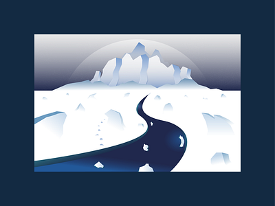 arctic landscape arctic glacier graphicdesign iceberg illustration illustrator river vector