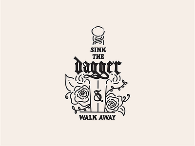 Sink the Dagger Tattoo Design