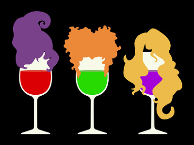 Hocus Pocus design designer dribble dribbleweeklywarmup fall activity halloween hocus pocus illustration rebound wine